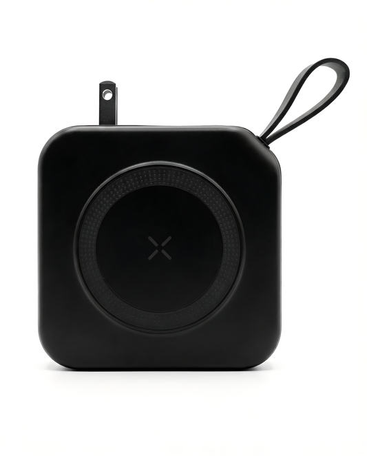 JuiceUp 5in1 Travel Power Bank | Supports wireless charging | black variant back shot